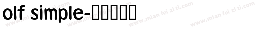 olf simple字体转换